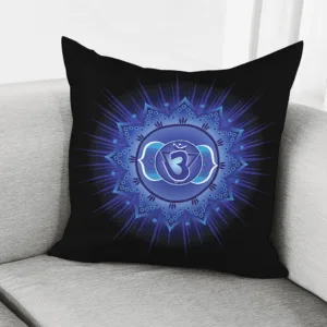 Ajna Chakra Mandala Print Throw Pillow With Inner Home Decor