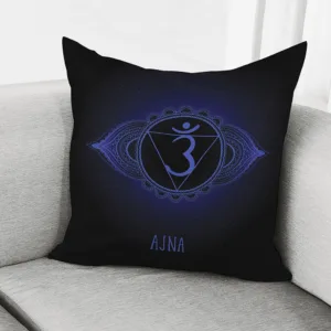 Ajna Chakra Symbol Print Throw Pillow With Inner Home Decor