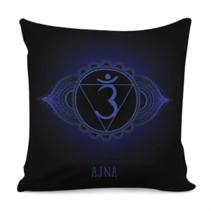 Ajna Chakra Symbol Print Throw Pillow With Inner Home Decor