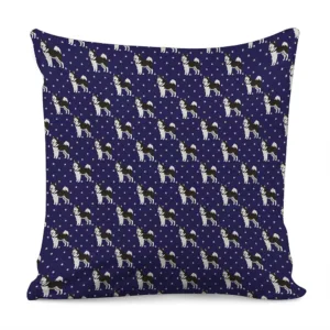 Alaskan Malamute Pattern Print Throw Pillow With Inner Home Decor