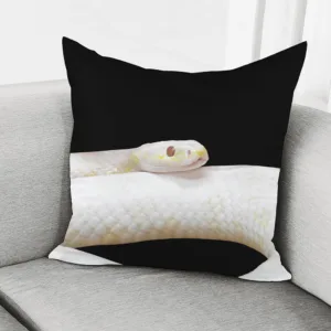 Albino Snake Print Throw Pillow With Inner Home Decor