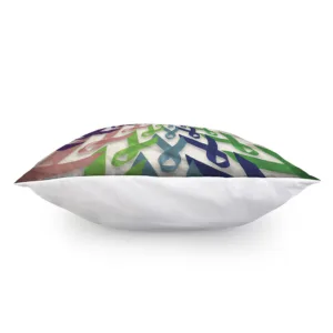 All Cancer Awareness Mandala Print Throw Pillow With Inner Home Decor
