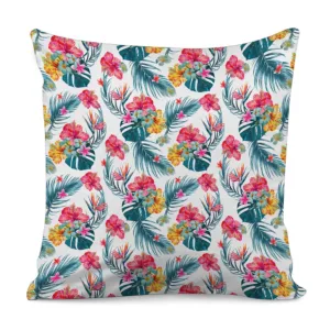 Aloha Hawaii Floral Pattern Print Throw Pillow With Inner Home Decor